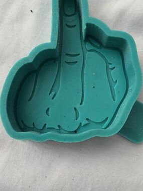 Turquoise Silicone Middle Finger Mold